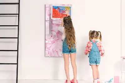 Quadro magnético de apagar a seco com estampa de flores de verão