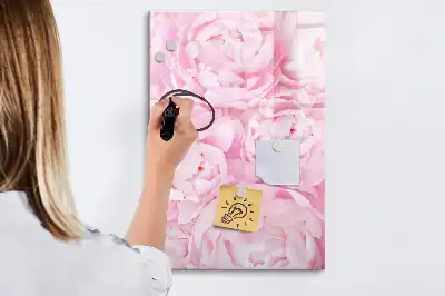 Quadro magnético de apagar a seco com estampa de flores de verão