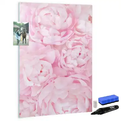 Quadro magnético de apagar a seco com estampa de flores de verão