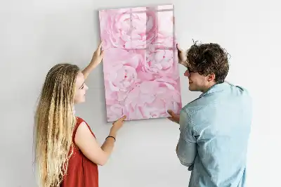 Quadro magnético de apagar a seco com estampa de flores de verão