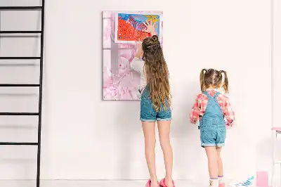 Quadro magnético de apagar a seco com estampa de flores de verão