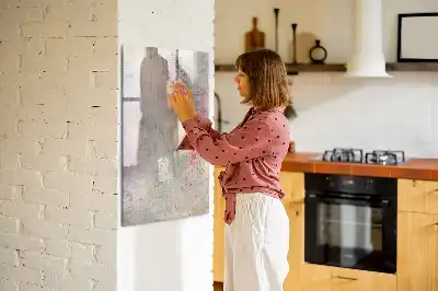 Quadro magnético de apagar a seco modelo Pingos de tinta