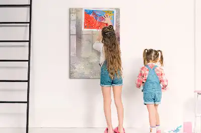 Quadro magnético de apagar a seco modelo Pingos de tinta