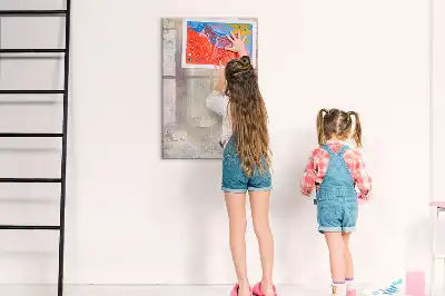 Quadro magnético de apagar a seco modelo Pingos de tinta