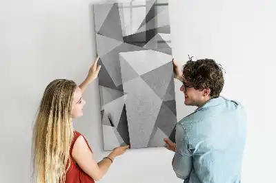 Quadro magnético de apagar a seco com estampa de abstração geométrica