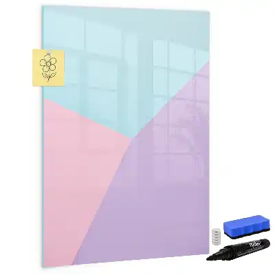 Quadro magnético de apagar a seco padrão pastel
