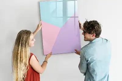 Quadro magnético de apagar a seco padrão pastel