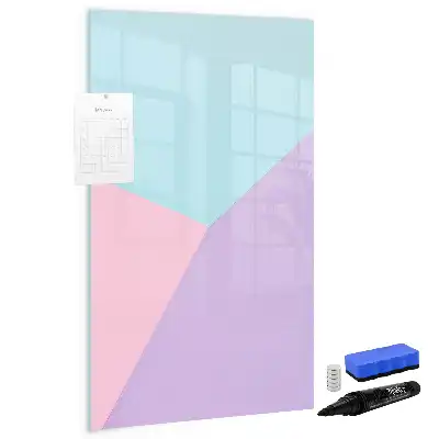 Quadro magnético de apagar a seco padrão pastel