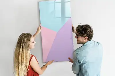 Quadro magnético de apagar a seco padrão pastel