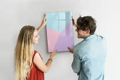 Quadro magnético de apagar a seco padrão pastel