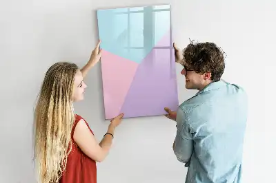 Quadro magnético de apagar a seco padrão pastel