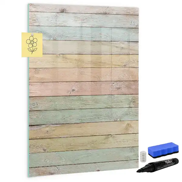 Quadro magnético de apagar a seco em tons pastel