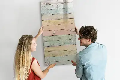 Quadro magnético de apagar a seco em tons pastel