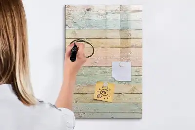 Quadro magnético de apagar a seco em tons pastel