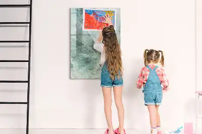 Quadro magnético para escrita com marcador acabamento com estampa de mármore