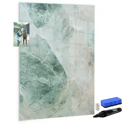 Quadro magnético para escrita com marcador acabamento com estampa de mármore
