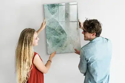 Quadro magnético para escrita com marcador acabamento com estampa de mármore