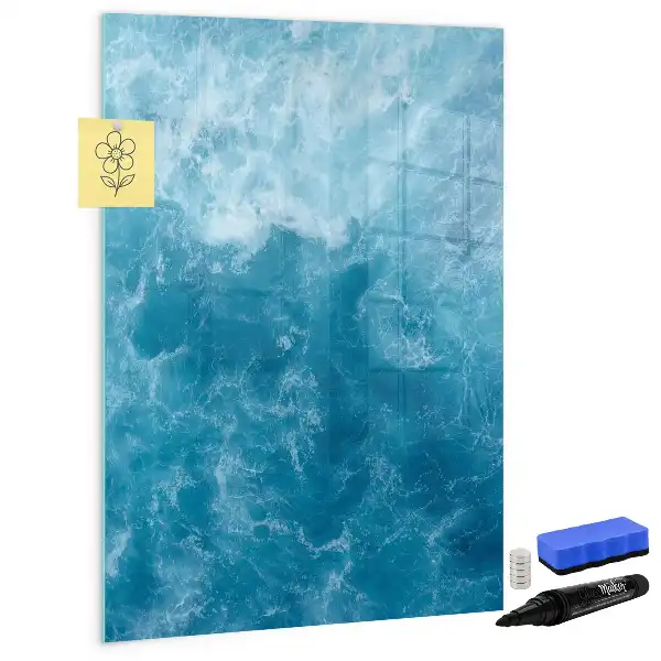 Quadro magnético de apagar a seco estampa de mar e oceano