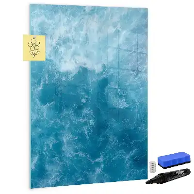 Quadro magnético de apagar a seco estampa de mar e oceano