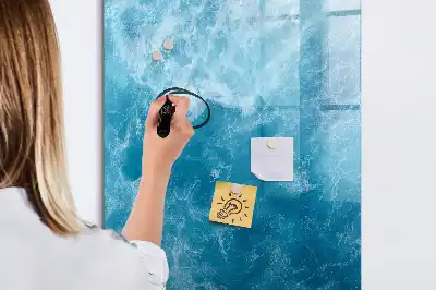 Quadro magnético de apagar a seco estampa de mar e oceano