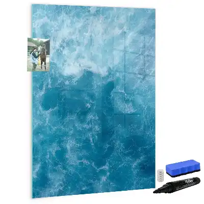 Quadro magnético de apagar a seco estampa de mar e oceano