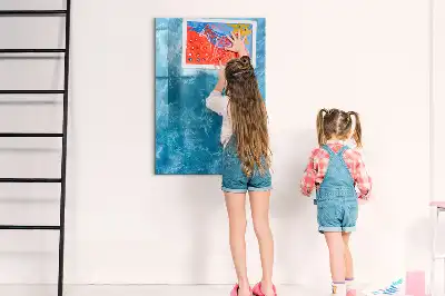 Quadro magnético de apagar a seco estampa de mar e oceano