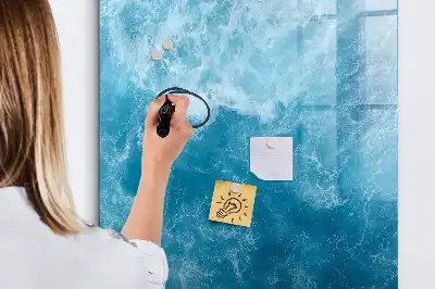 Quadro magnético de apagar a seco estampa de mar e oceano