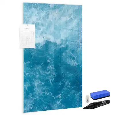 Quadro magnético de apagar a seco estampa de mar e oceano