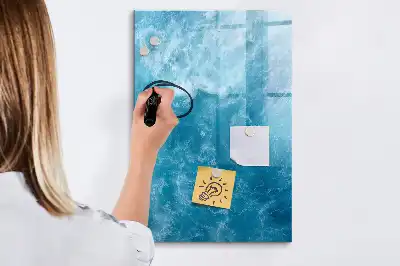 Quadro magnético de apagar a seco estampa de mar e oceano