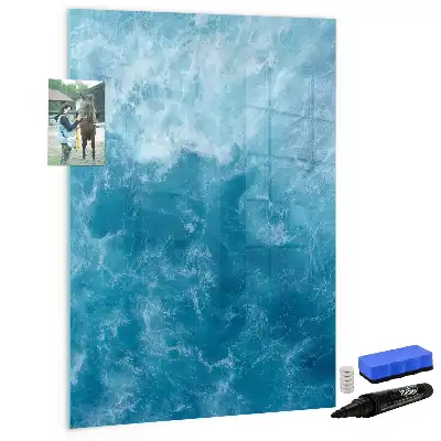 Quadro magnético de apagar a seco estampa de mar e oceano