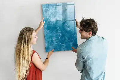 Quadro magnético de apagar a seco estampa de mar e oceano