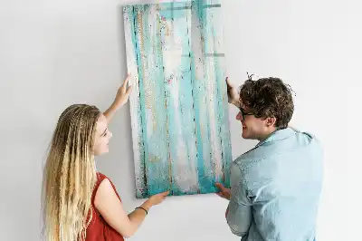 Quadro magnético de apagar a seco acabamento em madeira envelhecida