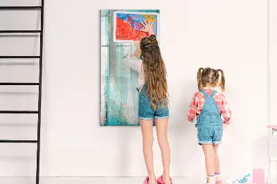 Quadro magnético de apagar a seco acabamento em madeira envelhecida
