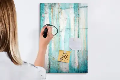 Quadro magnético de apagar a seco acabamento em madeira envelhecida