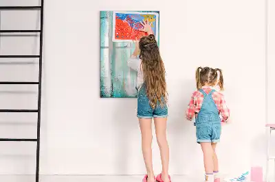 Quadro magnético de apagar a seco acabamento em madeira envelhecida
