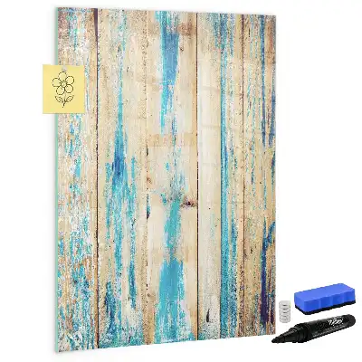 Quadro magnético de apagar a seco com moldura de madeira antiga