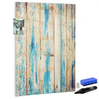 Quadro magnético de apagar a seco com moldura de madeira antiga