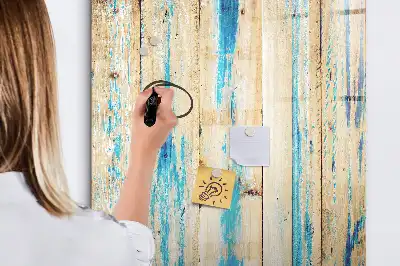 Quadro magnético de apagar a seco com moldura de madeira antiga