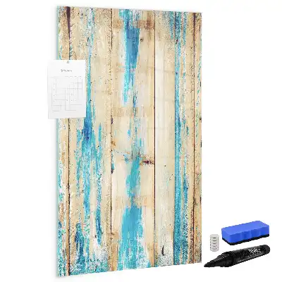 Quadro magnético de apagar a seco com moldura de madeira antiga