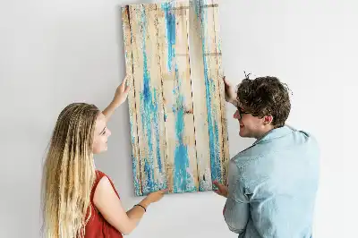 Quadro magnético de apagar a seco com moldura de madeira antiga
