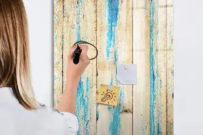 Quadro magnético de apagar a seco com moldura de madeira antiga