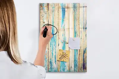 Quadro magnético de apagar a seco com moldura de madeira antiga