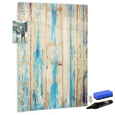 Quadro magnético de apagar a seco com moldura de madeira antiga