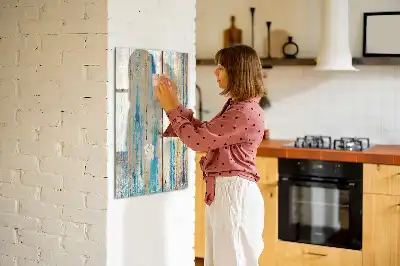 Quadro magnético de apagar a seco com moldura de madeira antiga