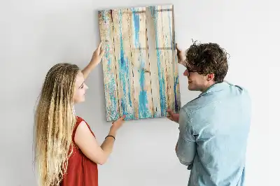 Quadro magnético de apagar a seco com moldura de madeira antiga