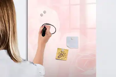 Quadro magnético de apagar a seco estampa de rosas