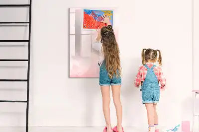 Quadro magnético de apagar a seco estampa de rosas