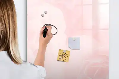 Quadro magnético de apagar a seco estampa de rosas