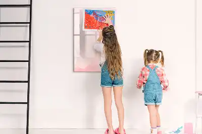 Quadro magnético de apagar a seco estampa de rosas