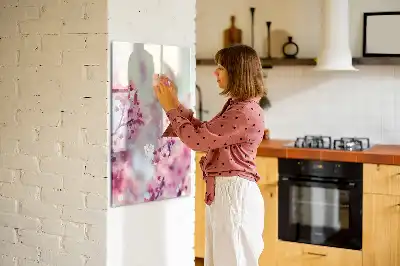 Quadro magnético de apagar a seco estampa de flores de primavera